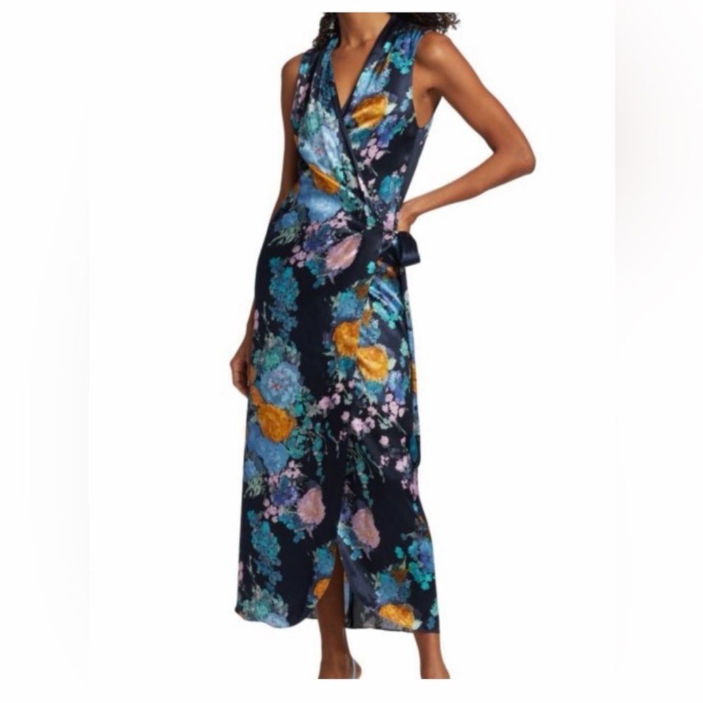 Vince painted Floral Midi Dress